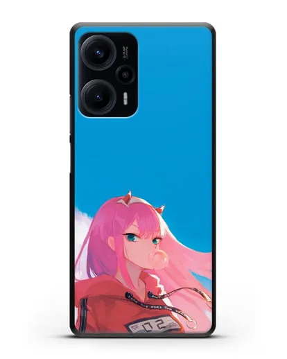 Чехол аниме Милый во Франксе - 02 в толстовке силиконовый для Xiaomi Poco F5