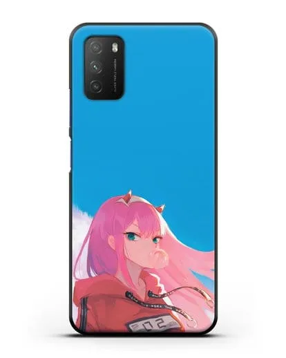 Чехол аниме Милый во Франксе - 02 в толстовке силиконовый для Xiaomi Poco M3