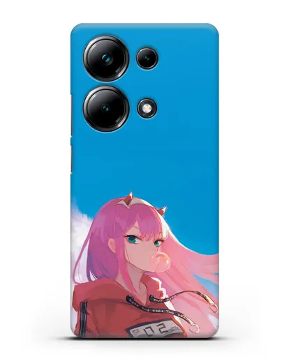 Чехол аниме Милый во Франксе - 02 в толстовке силиконовый для Xiaomi Poco M6 Pro