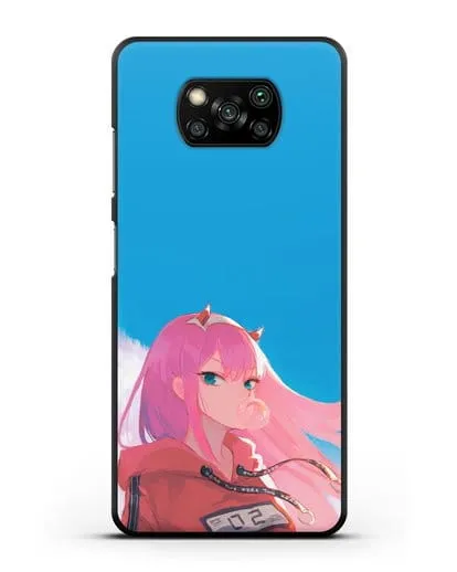 Чехол аниме Милый во Франксе - 02 в толстовке силиконовый для Xiaomi Poco X3 Pro