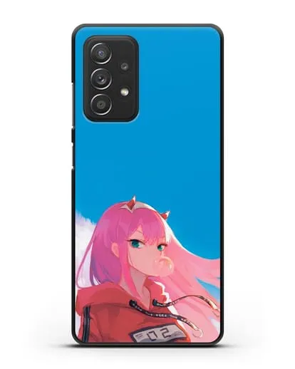 Чехол аниме Милый во Франксе - 02 в толстовке силиконовый для Samsung Galaxy A53