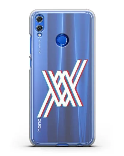 Чехол аниме Милый во Франксе - Лого силиконовый для Honor 8X