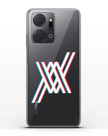 Чехол аниме Милый во Франксе - Лого силиконовый для Honor X7a