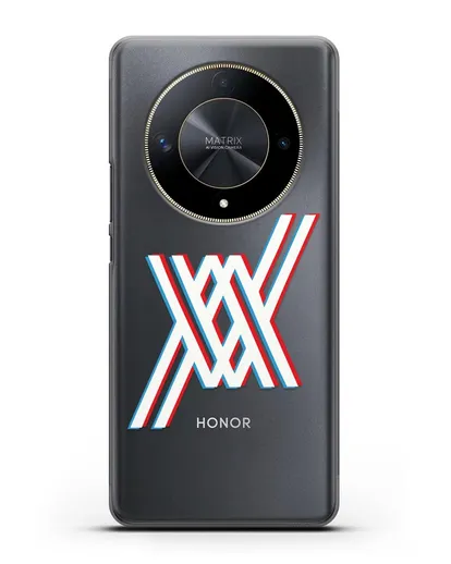 Чехол аниме Милый во Франксе - Лого силиконовый для Honor X9b