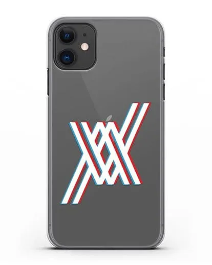 Чехол аниме Милый во Франксе - Лого силиконовый для iPhone 11