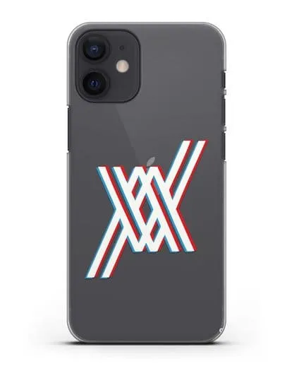 Чехол аниме Милый во Франксе - Лого силиконовый для iPhone 12 mini