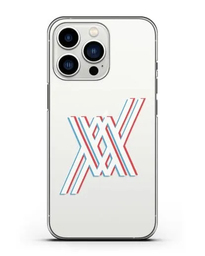 Чехол аниме Милый во Франксе - Лого силиконовый для iPhone 13 Pro