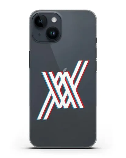 Чехол аниме Милый во Франксе - Лого силиконовый для iPhone 14