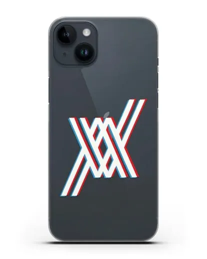 Чехол аниме Милый во Франксе - Лого силиконовый для iPhone 14 Plus