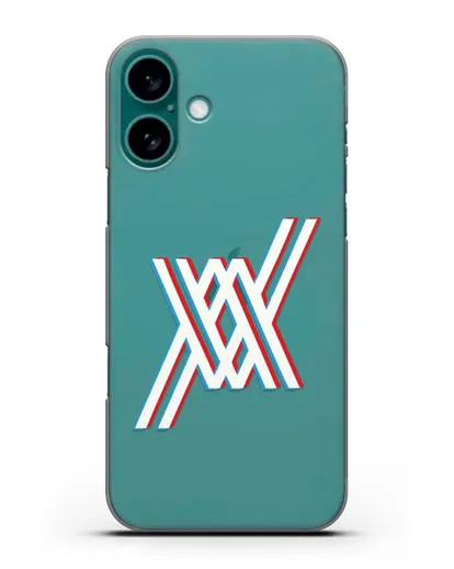 Чехол аниме Милый во Франксе - Лого силиконовый для iPhone 16 Plus