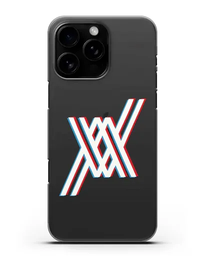 Чехол аниме Милый во Франксе - Лого силиконовый для iPhone 16 Pro Max