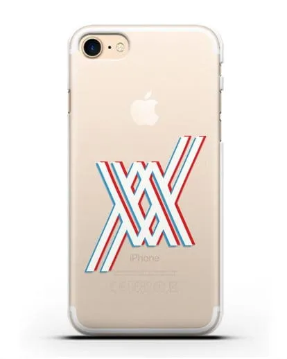 Чехол аниме Милый во Франксе - Лого силиконовый для iPhone 8