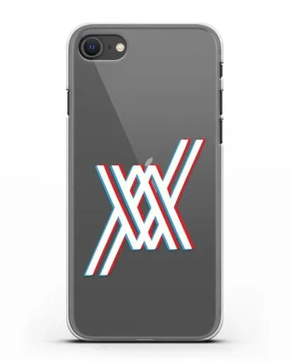 Чехол аниме Милый во Франксе - Лого силиконовый для iPhone SE 2020