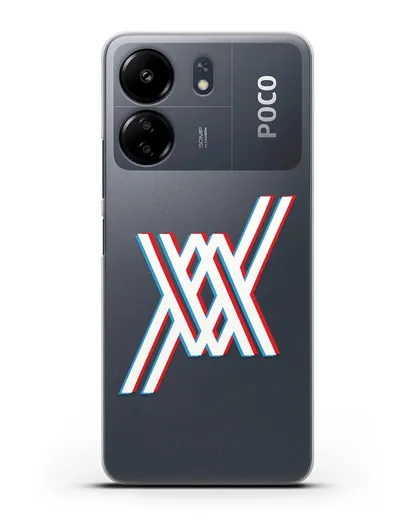 Чехол аниме Милый во Франксе - Лого силиконовый для Xiaomi Poco C65