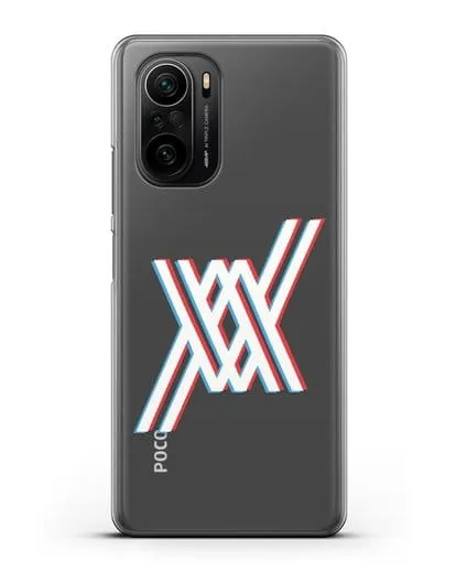 Чехол аниме Милый во Франксе - Лого силиконовый для Xiaomi Poco F3