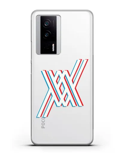 Чехол аниме Милый во Франксе - Лого силиконовый для Xiaomi Poco F5 Pro