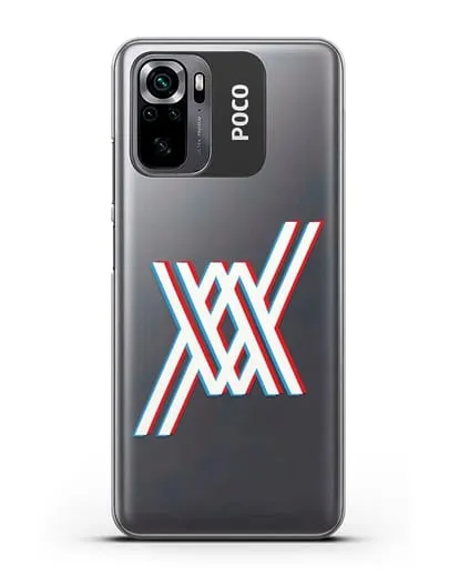 Чехол аниме Милый во Франксе - Лого силиконовый для Xiaomi Poco M5s