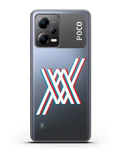 Чехол аниме Милый во Франксе - Лого силиконовый для Xiaomi Poco X5