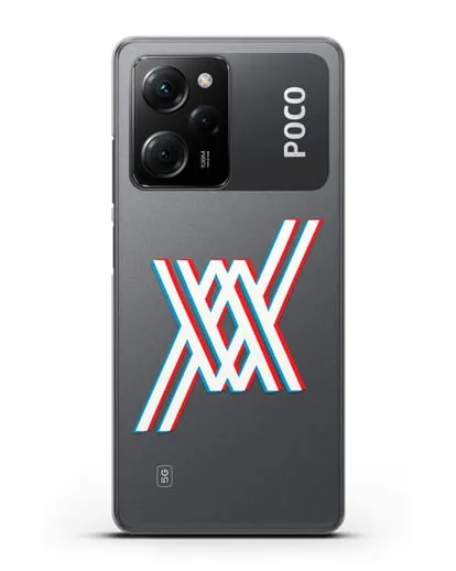 Чехол аниме Милый во Франксе - Лого силиконовый для Xiaomi Poco X5 Pro