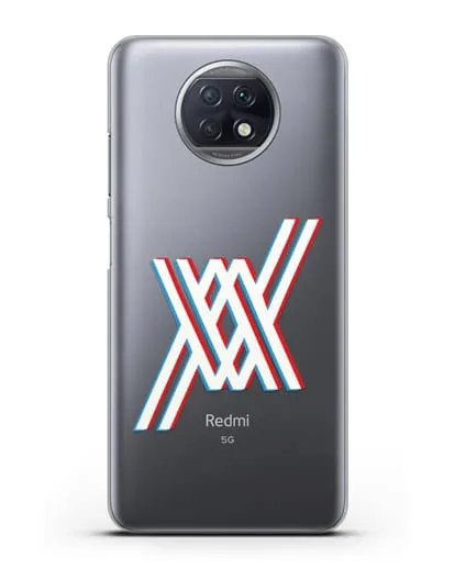 Чехол аниме Милый во Франксе - Лого силиконовый для Xiaomi Redmi Note 9T