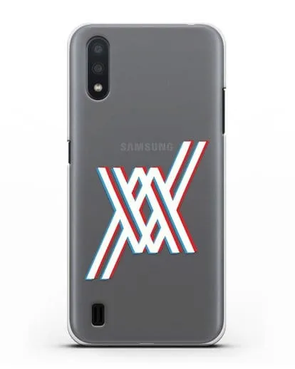 Чехол аниме Милый во Франксе - Лого силиконовый для Samsung Galaxy A01 [SM-A015F]