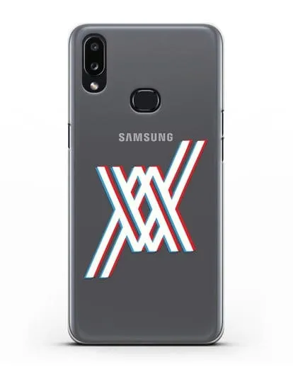 Чехол аниме Милый во Франксе - Лого силиконовый для Samsung Galaxy A10s [SM-F107F]