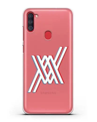 Чехол аниме Милый во Франксе - Лого силиконовый для Samsung Galaxy A11 [SM-A115F]