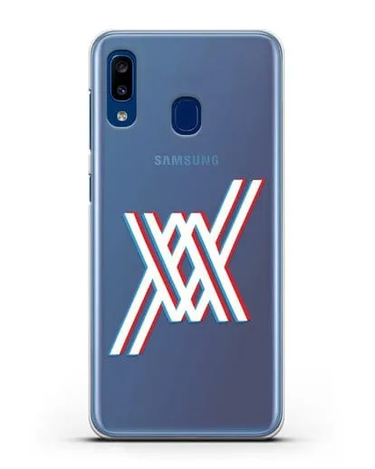 Чехол аниме Милый во Франксе - Лого силиконовый для Samsung Galaxy A20 [SM-A205FN]