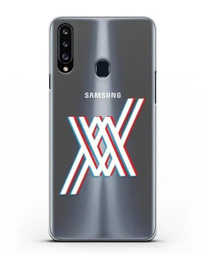 Чехол аниме Милый во Франксе - Лого силиконовый для Samsung Galaxy A20s [SM-A207FN]