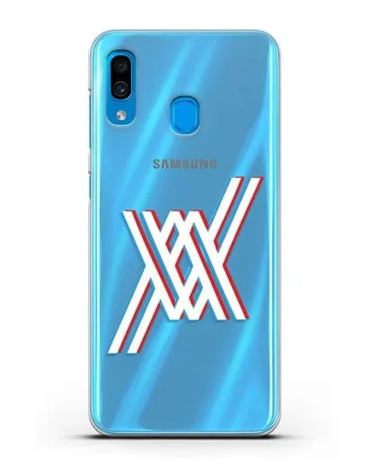 Чехол аниме Милый во Франксе - Лого силиконовый для Samsung Galaxy A30 [SM-A305FN]