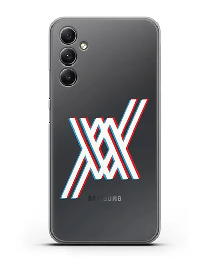 Чехол аниме Милый во Франксе - Лого силиконовый для Samsung Galaxy A34 [SM-A346]