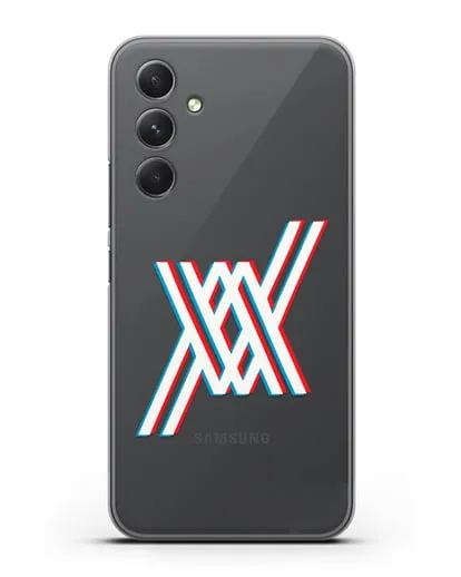 Чехол аниме Милый во Франксе - Лого силиконовый для Samsung Galaxy A54 [SM-A536]