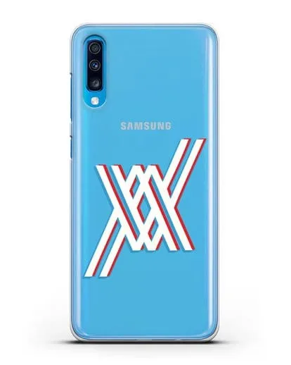 Чехол аниме Милый во Франксе - Лого силиконовый для Samsung Galaxy A70 [SM-A705F]