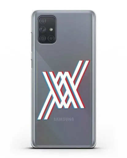 Чехол аниме Милый во Франксе - Лого силиконовый для Samsung Galaxy A71 [SM-A715F]