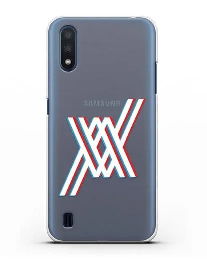 Чехол аниме Милый во Франксе - Лого силиконовый для Samsung Galaxy M01 [SM-M015F]
