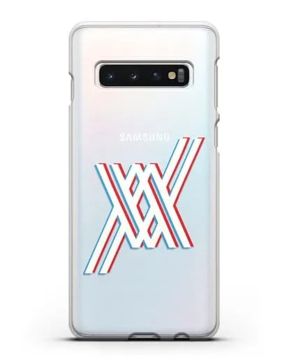 Чехол аниме Милый во Франксе - Лого силиконовый для Samsung Galaxy S10 Plus [SM-G975F]