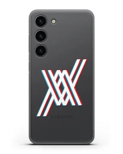 Чехол аниме Милый во Франксе - Лого силиконовый для Samsung Galaxy S23 [SM-S911]