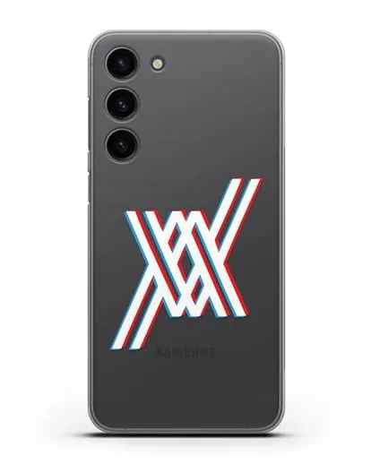 Чехол аниме Милый во Франксе - Лого силиконовый для Samsung Galaxy S23 Plus [SM-S916]