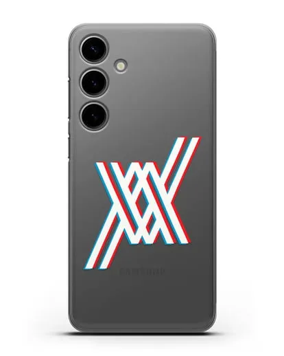 Чехол аниме Милый во Франксе - Лого силиконовый для Samsung Galaxy S24 Plus