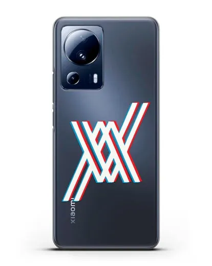 Чехол аниме Милый во Франксе - Лого силиконовый для Xiaomi 13 Lite