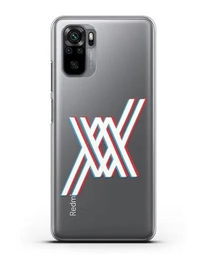 Чехол аниме Милый во Франксе - Лого силиконовый для Xiaomi Redmi Note 10