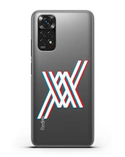 Чехол аниме Милый во Франксе - Лого силиконовый для Xiaomi Redmi Note 11S