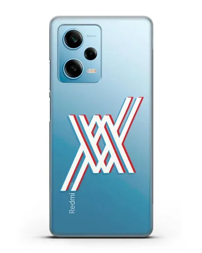 Чехол аниме Милый во Франксе - Лого силиконовый для Xiaomi Redmi Note 12 5G