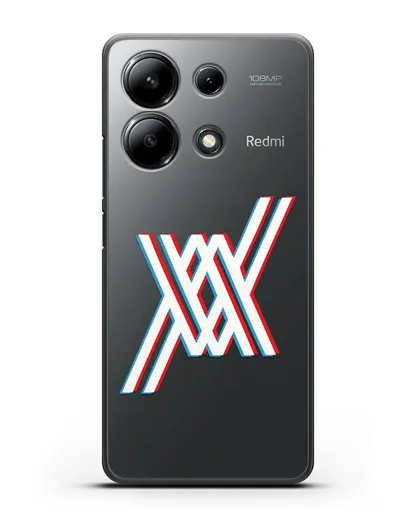 Чехол аниме Милый во Франксе - Лого силиконовый для Xiaomi Redmi Note 13 4G