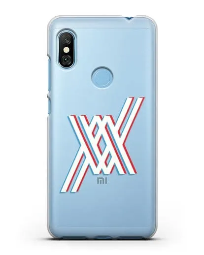 Чехол аниме Милый во Франксе - Лого силиконовый для Xiaomi Redmi Note 6 Pro