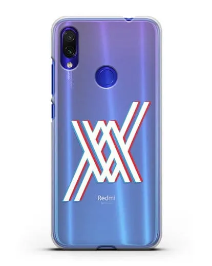 Чехол аниме Милый во Франксе - Лого силиконовый для Xiaomi Redmi Note 7