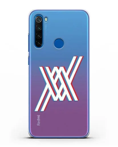 Чехол аниме Милый во Франксе - Лого силиконовый для Xiaomi Redmi Note 8