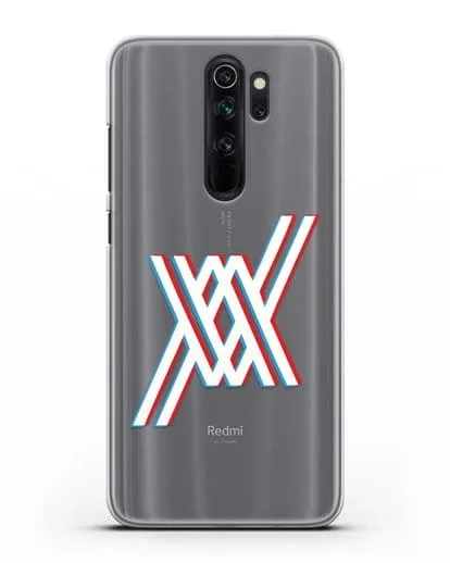 Чехол аниме Милый во Франксе - Лого силиконовый для Xiaomi Redmi Note 8 Pro