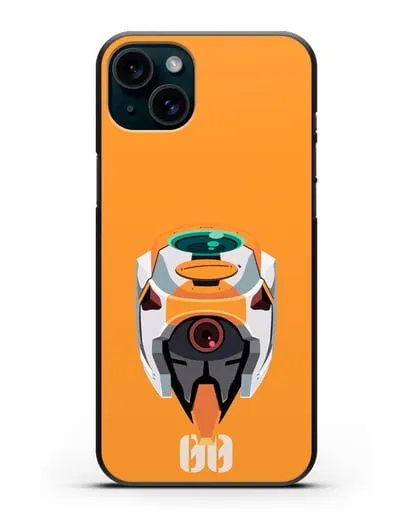 Чехол аниме Евангелион - Ева 00 силиконовый для iPhone 15 Plus