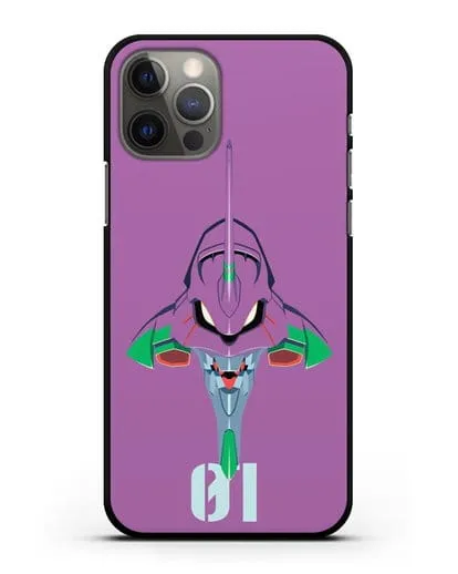 Чехол аниме Евангелион - Ева 01 силиконовый для iPhone 12 Pro